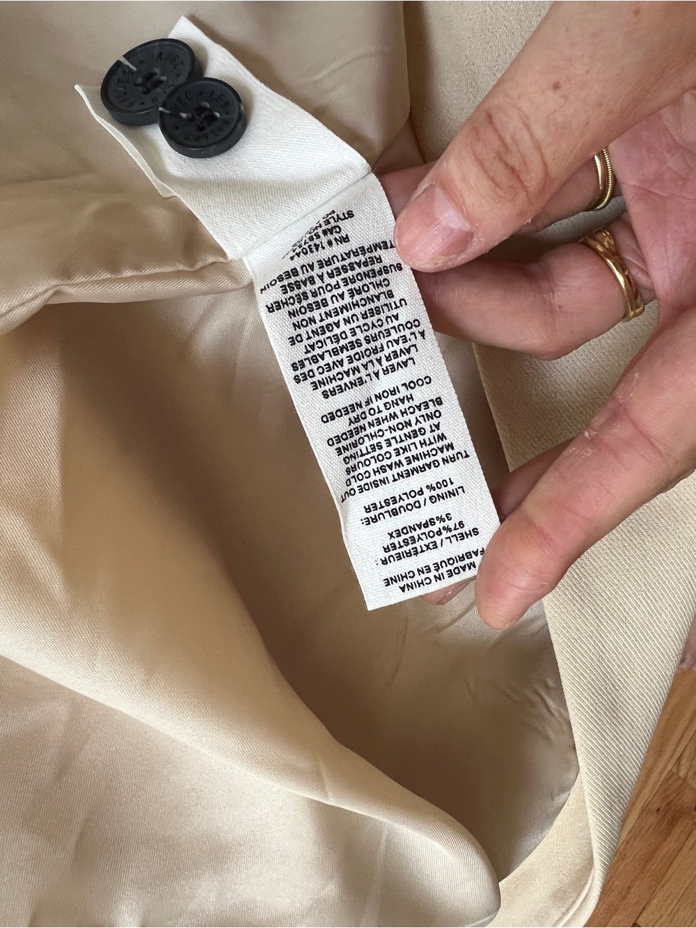 Cream Long Overcoat with Belt - Picture 14 of 14
